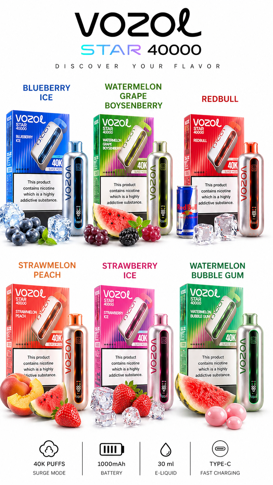 Vozol Star 40000